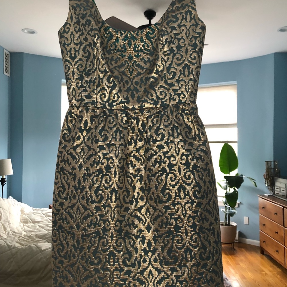 Gorgeous and unique gold detail dress